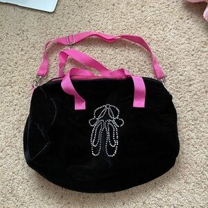 Suede Ballerina Dance Bag with Removable Strap